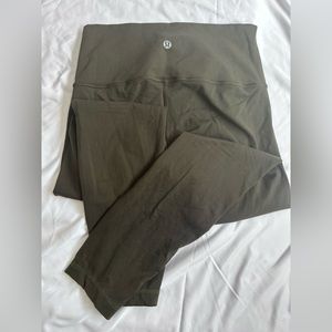 Lululemon Wunder Under Olive Coloured Leggings